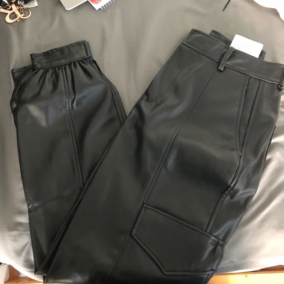 leather joggers - Picture 2 of 2